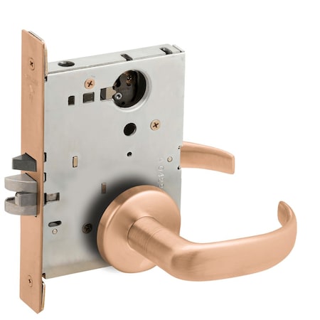 Schlage Grade 1 Entrance Office Mortise Lock, Less Cylinder, 17 Lever, B Rose, Satin Bronze Clear Coated Fin L9050L 17B 612